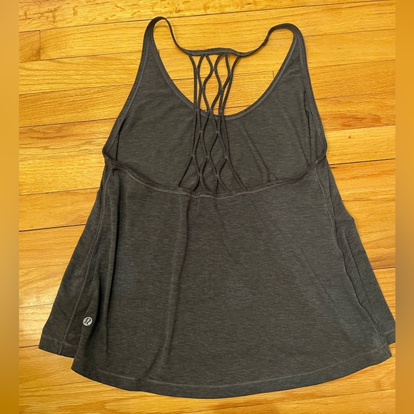 Lululemon Gray Racerback Braided Tank - Picture 1 of 2